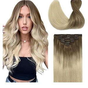 GOO GOO 22” Clip in HUMAN HAIR EXTENSIONS